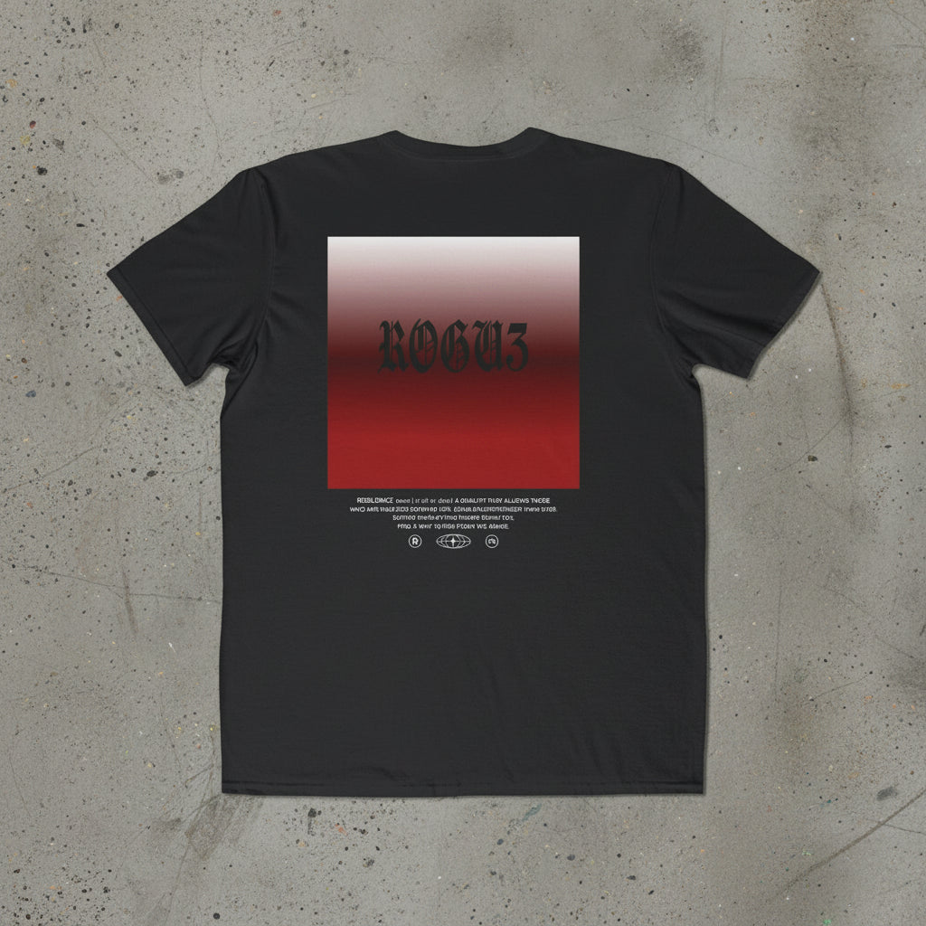 ROUG3 OXBLOOD GRADIENT TEE